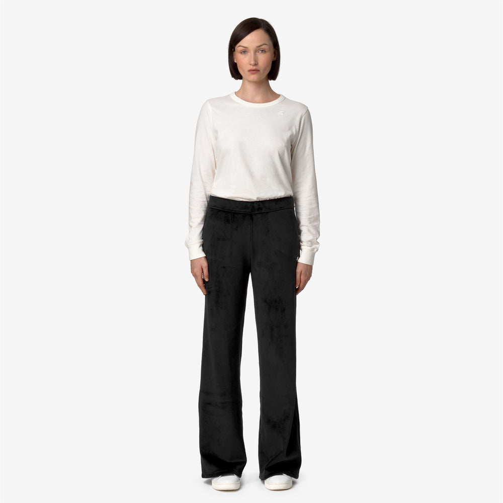 Pants_WOMAN_JENNY VELOUR POLAR_Sport Trousers_Black P-Black P - DressedBack