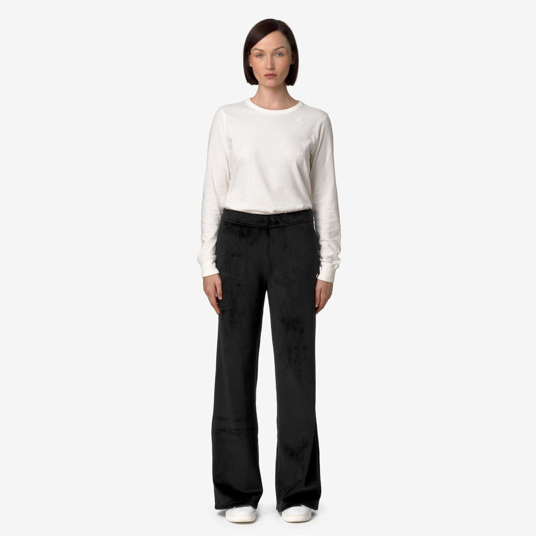 Pants_WOMAN_JENNY VELOUR POLAR_Sport Trousers_Black P-Black P - DressedBack