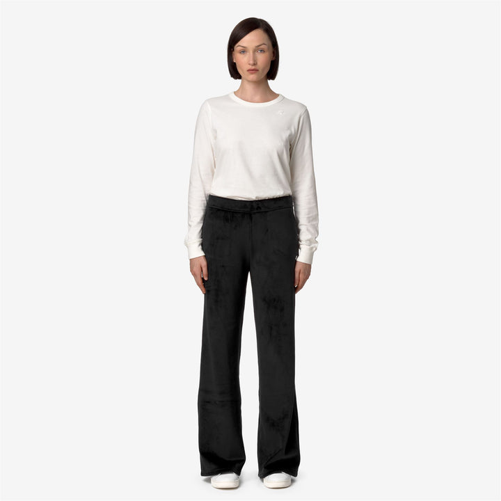 Pants_WOMAN_JENNY VELOUR POLAR_Sport Trousers_Black P-Black P - DressedBack