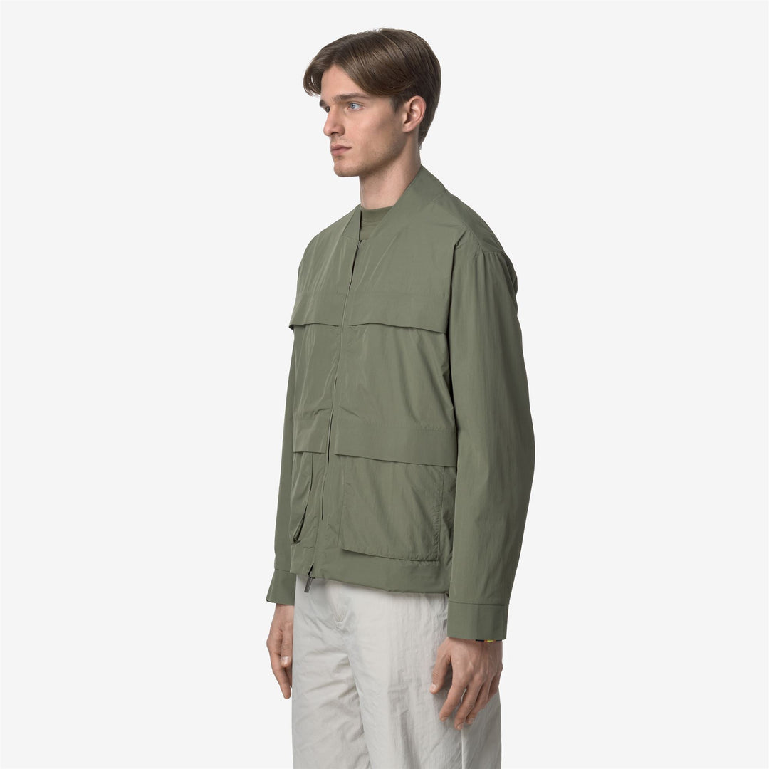 BARION COTTON LIKE - Jackets - Short - MAN - GREEN LICHEN