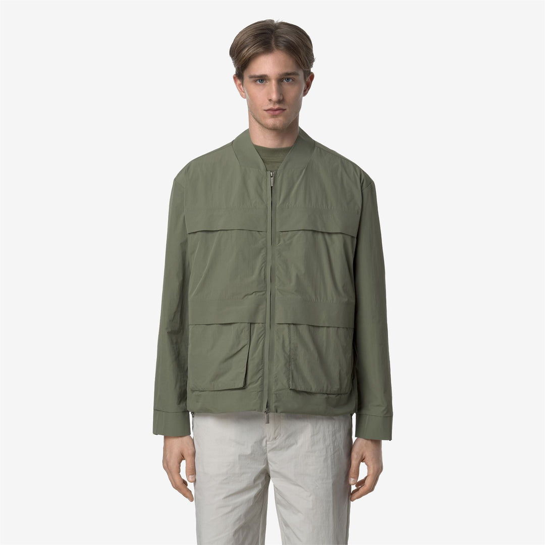 BARION COTTON LIKE - Jackets - Short - MAN - GREEN LICHEN