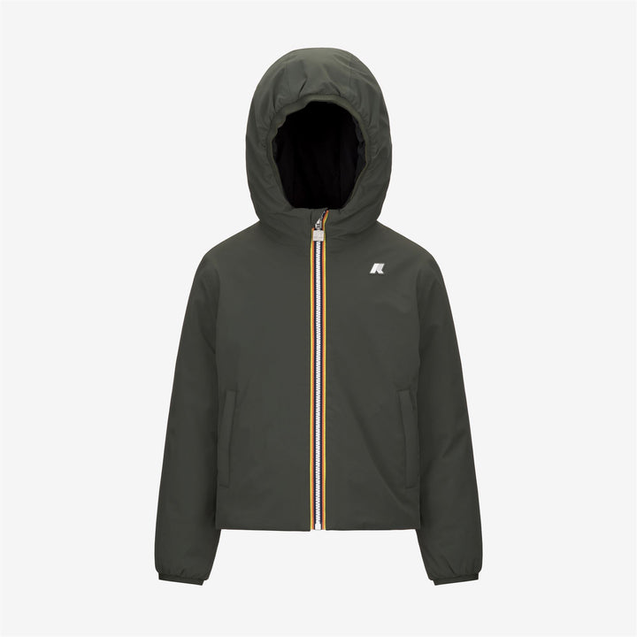 P. JACK ST WARM REVERSIBLE - Jackets - Short - BOY - GREEN BLACKISH-BLACK PURE