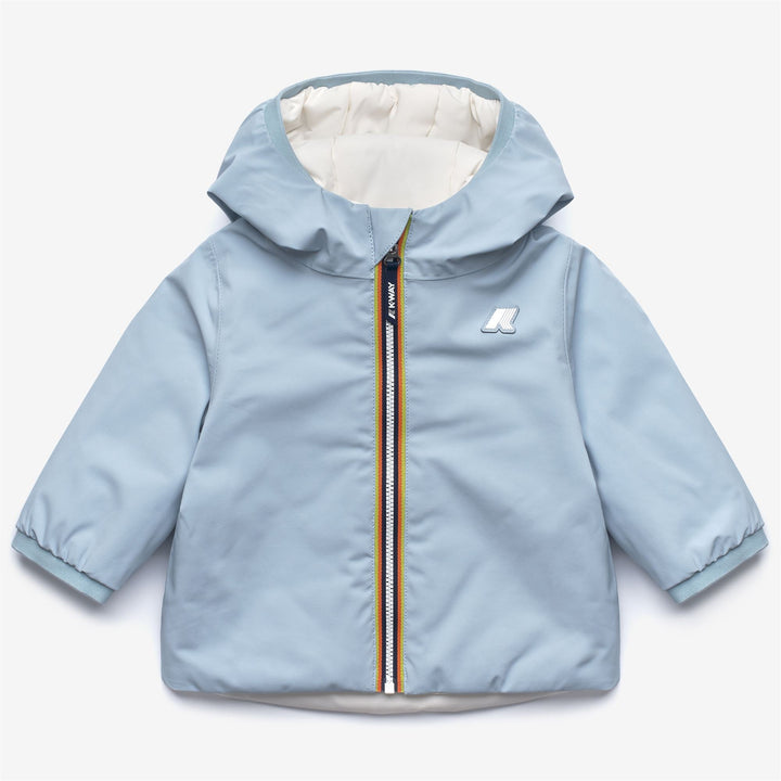 E. JACK ST WARM REVERSIBLE - Jackets - Short - KID UNISEX - Blue Avio-White Gardenia