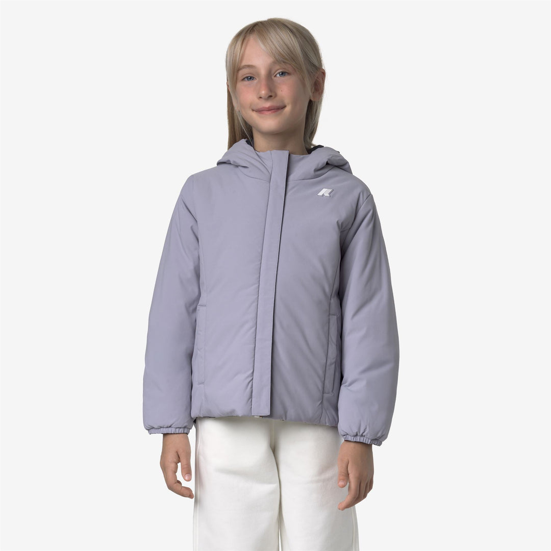 P. LILY ST WARM REVERSIBLE - Jackets - Short - GIRL - Blue Depth-Violet Lavender
