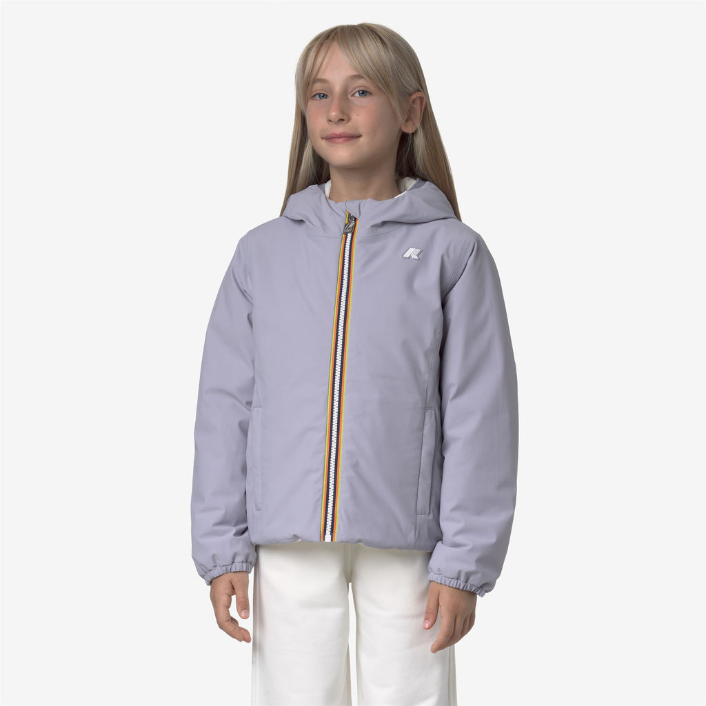 Jackets_GIRL_P. LILY ST WARM DOUBLE_Short_Violet Lavender - White Gardenia - Commercial 4