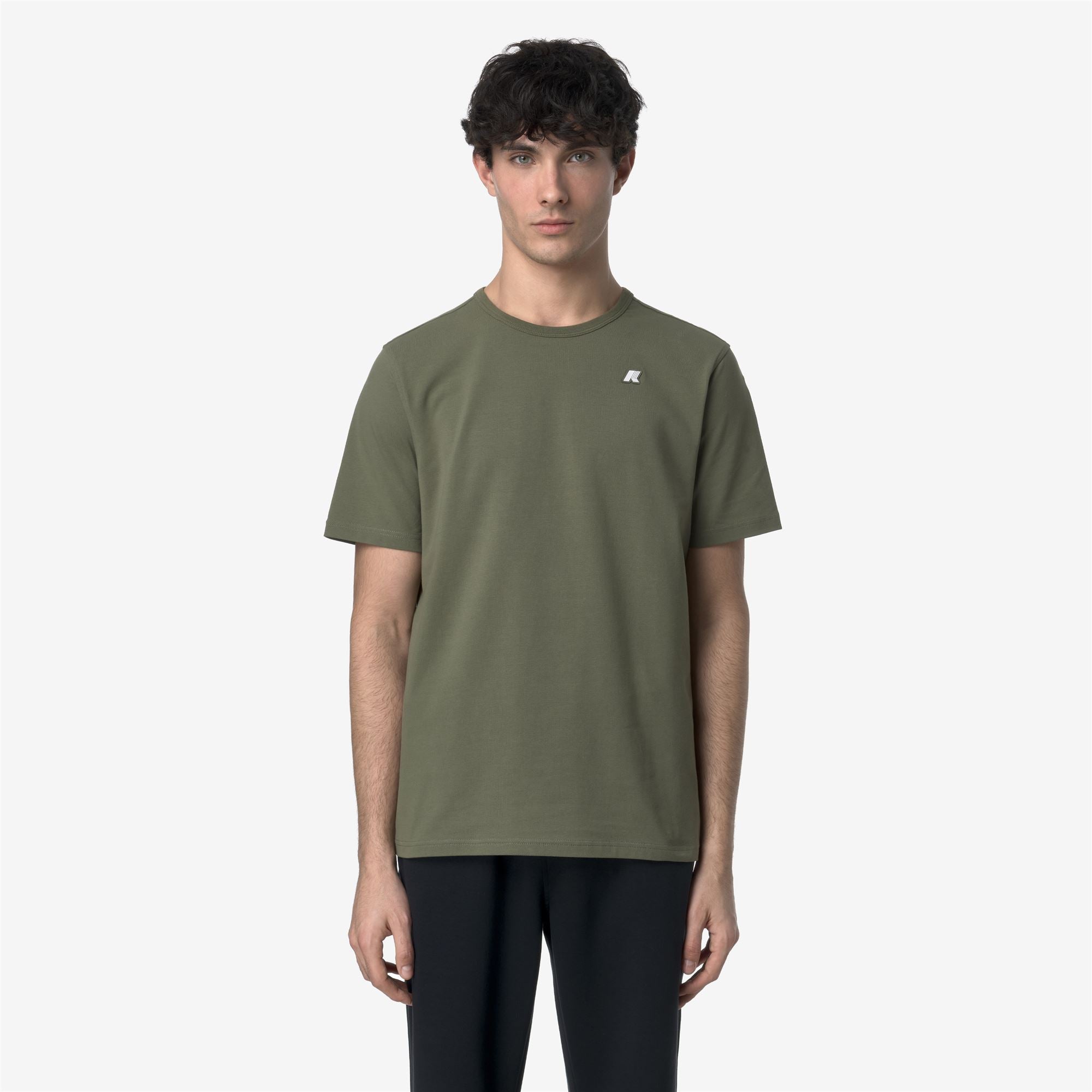 T-Shirts & Top_MAN_ADAME LIGHT STRETCH JERSEY_T-Shirt_Green Lichen - Commercial 4