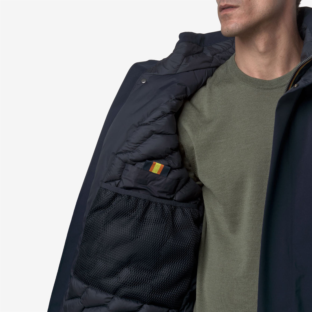 Jackets_MAN_THOMAL BONDED PADDED_3/4 Length_Blue Depth - Blue Depth - DetailDouble