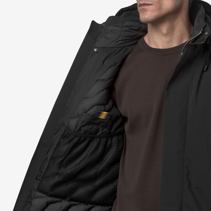 Jackets_MAN_THOMAL BONDED PADDED_3/4 Length_Black Pure - Black Pure - DetailDouble