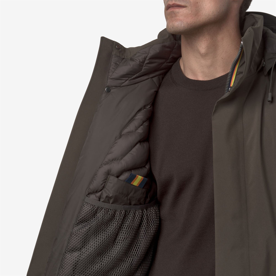 THOMAL BONDED PADDED - Jackets - 3/4 LENGTH - MAN - Black Olive Combo