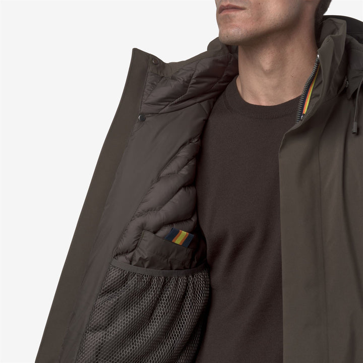 THOMAL BONDED PADDED - Jackets - 3/4 LENGTH - MAN - Black Olive Combo