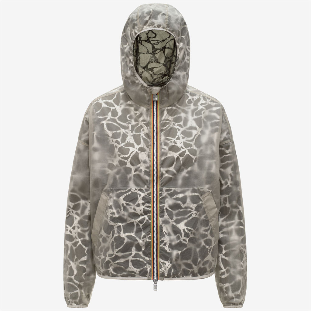 Jackets_Woman_LAURETTE SUPER LIGHT LAMI DOUBLE_Short_Green Lichen - BEIGE LT - Commercial 2