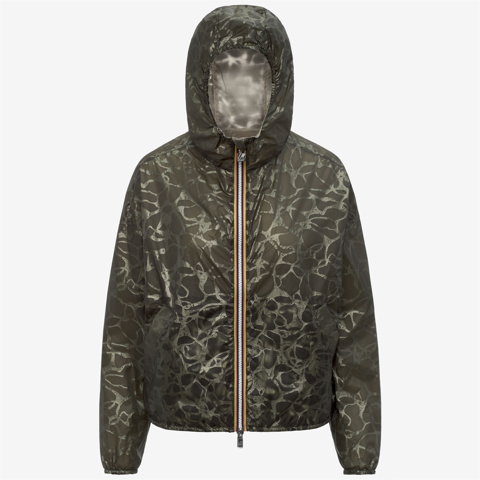 Jackets_Woman_LAURETTE SUPER LIGHT LAMI DOUBLE_Short_Green Lichen - BEIGE LT - Commercial 1