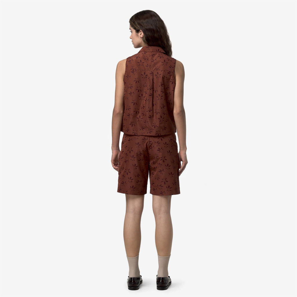 Shirts_Woman_ANTY EMBY JACQUARD_Top_BROWN - VIOLET JACQUARD - Brown Reddish - Violet Burnished - Commercial 6