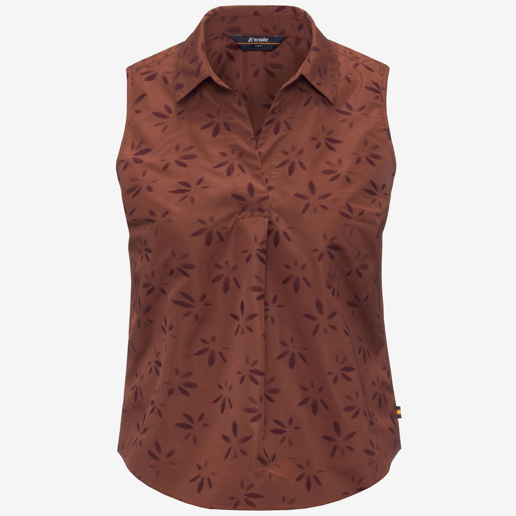 Shirts_Woman_ANTY EMBY JACQUARD_Top_BROWN - VIOLET JACQUARD - Brown Reddish - Violet Burnished - Commercial 1