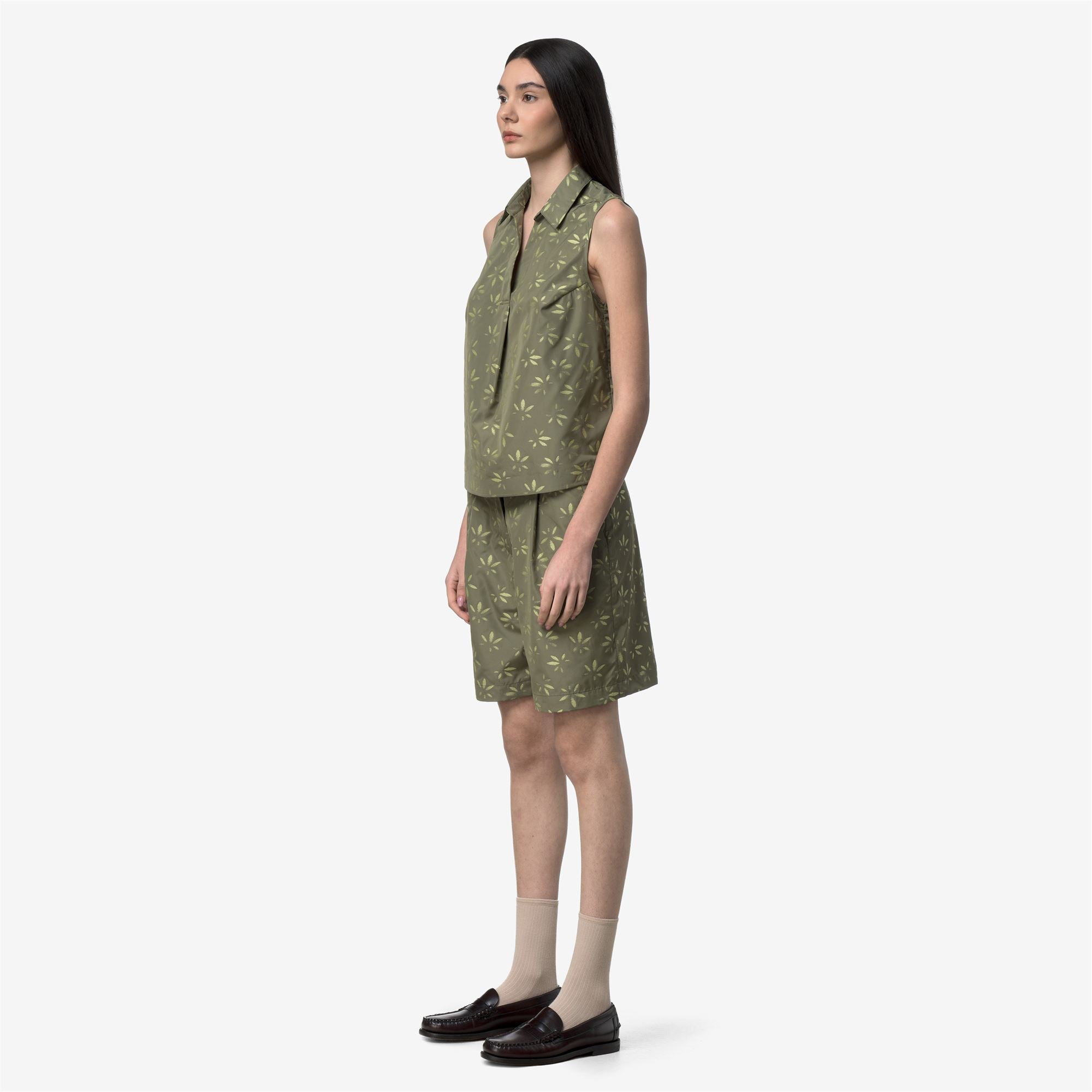 Shirts_Woman_ANTY EMBY JACQUARD_Top_GREEN - LIME JACQUARD - Green Lichen - Green Dk Lime - Commercial 5