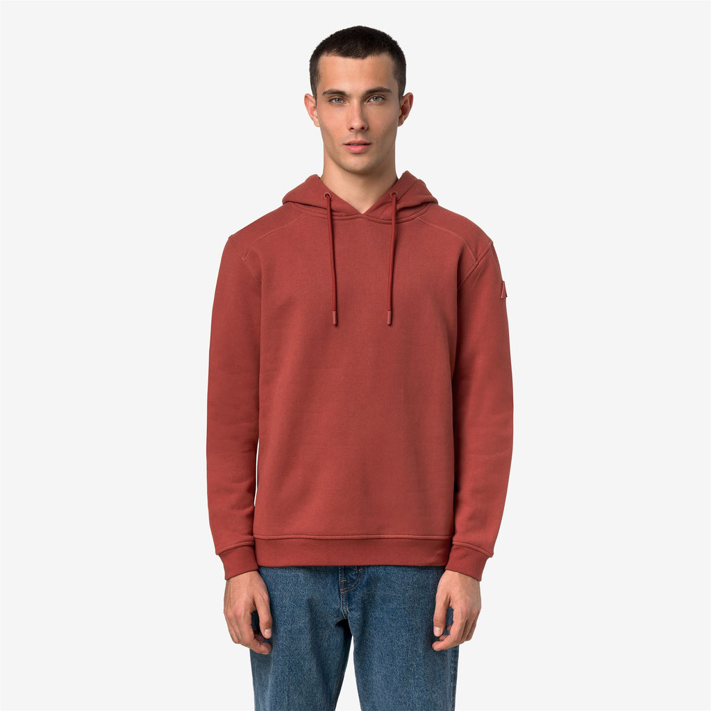 Fleece_Man_LORLEO COTTON CASHMERE_Hoodie_Red Dk Chili - Commercial 4