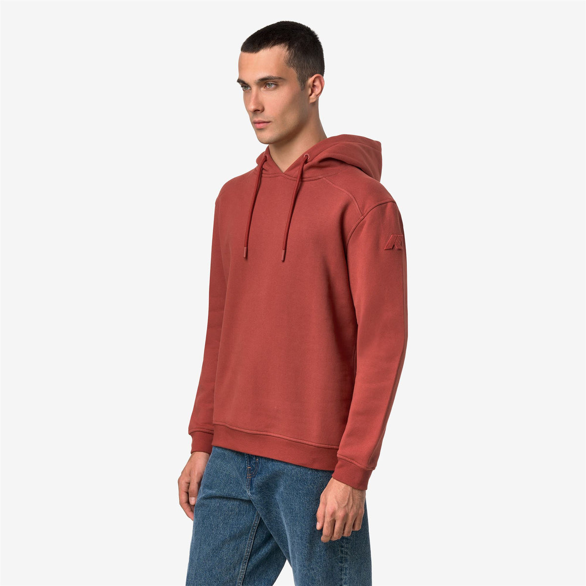 Fleece_Man_LORLEO COTTON CASHMERE_Hoodie_Red Dk Chili - Commercial 5