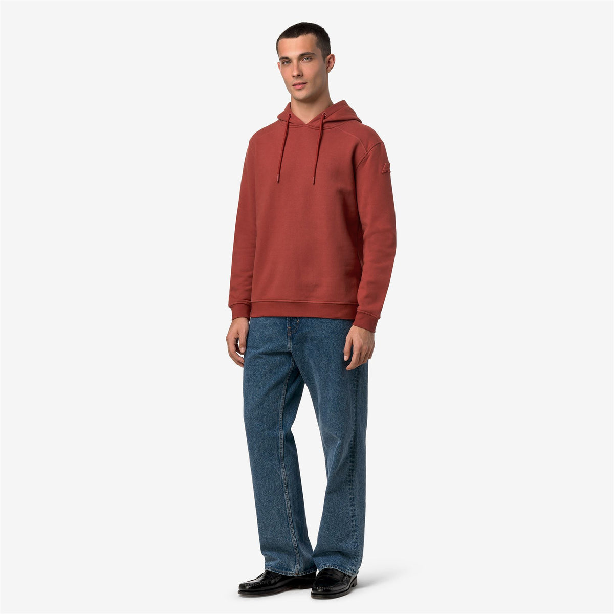 Fleece_Man_LORLEO COTTON CASHMERE_Hoodie_Red Dk Chili - Commercial 7