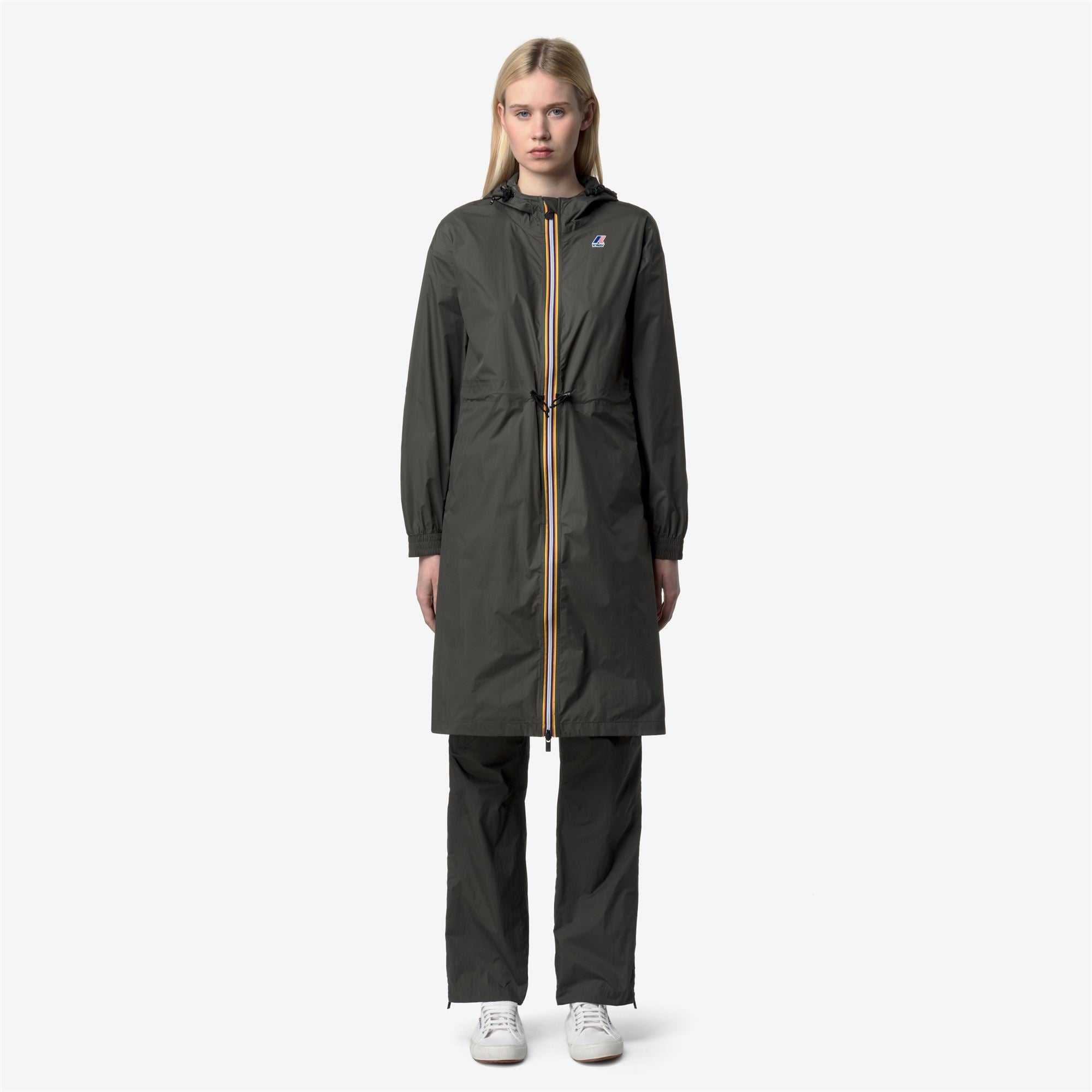 Jackets_WOMAN_LE VRAI 4.0 DELIA_3/4 Length_GREEN BLACKISH - Commercial 4
