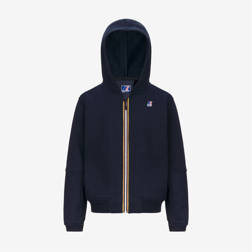 Fleece_KID UNISEX_P. PROS BRUSHED PC_Hoodie Full Zip_Blue Depth - Commercial 1