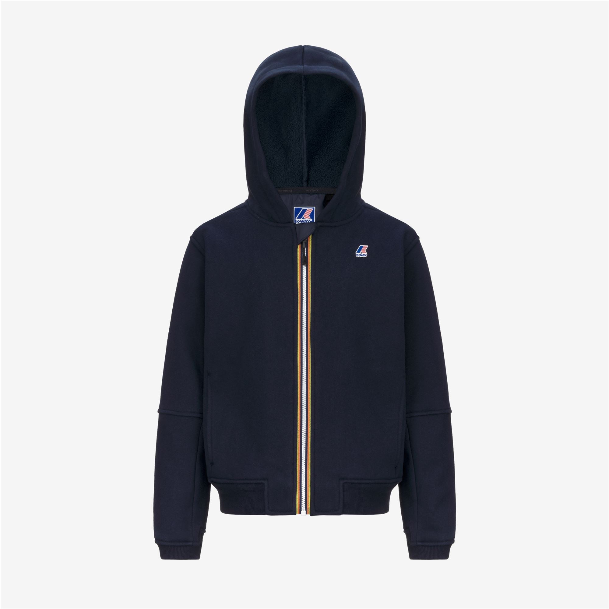 Fleece_KID UNISEX_P. PROS BRUSHED PC_Hoodie Full Zip_Blue Depth - Commercial 1