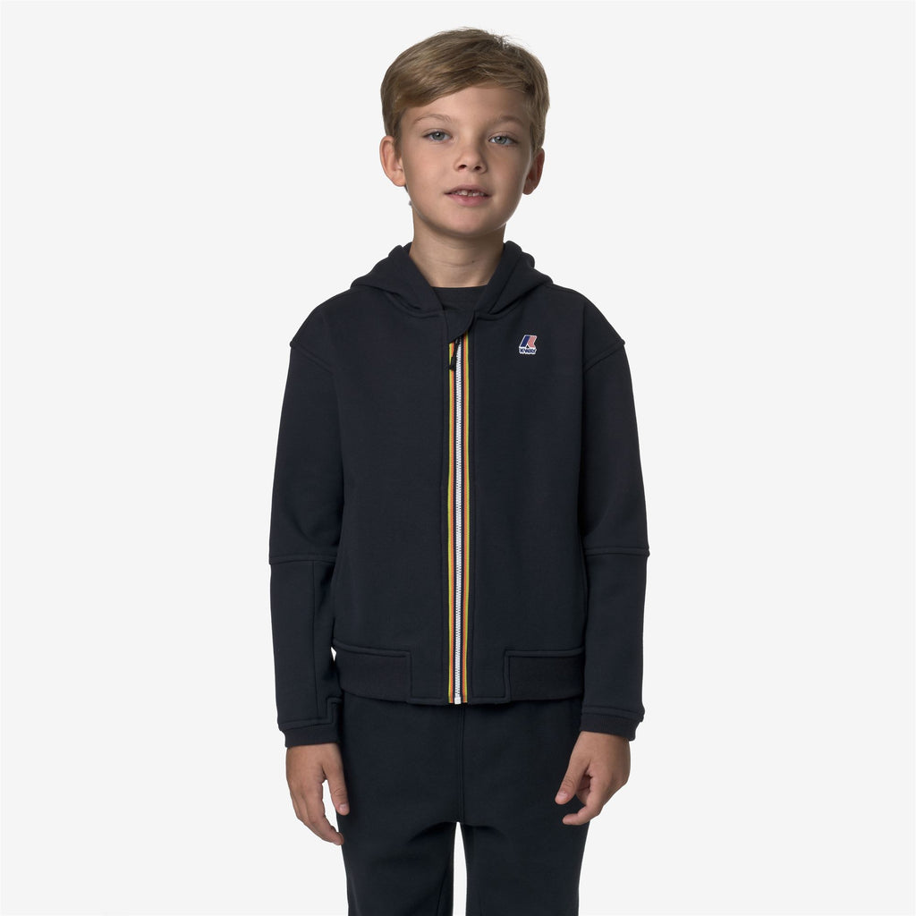 Fleece_KID UNISEX_P. PROS BRUSHED PC_Hoodie Full Zip_Blue Depth - Commercial 4