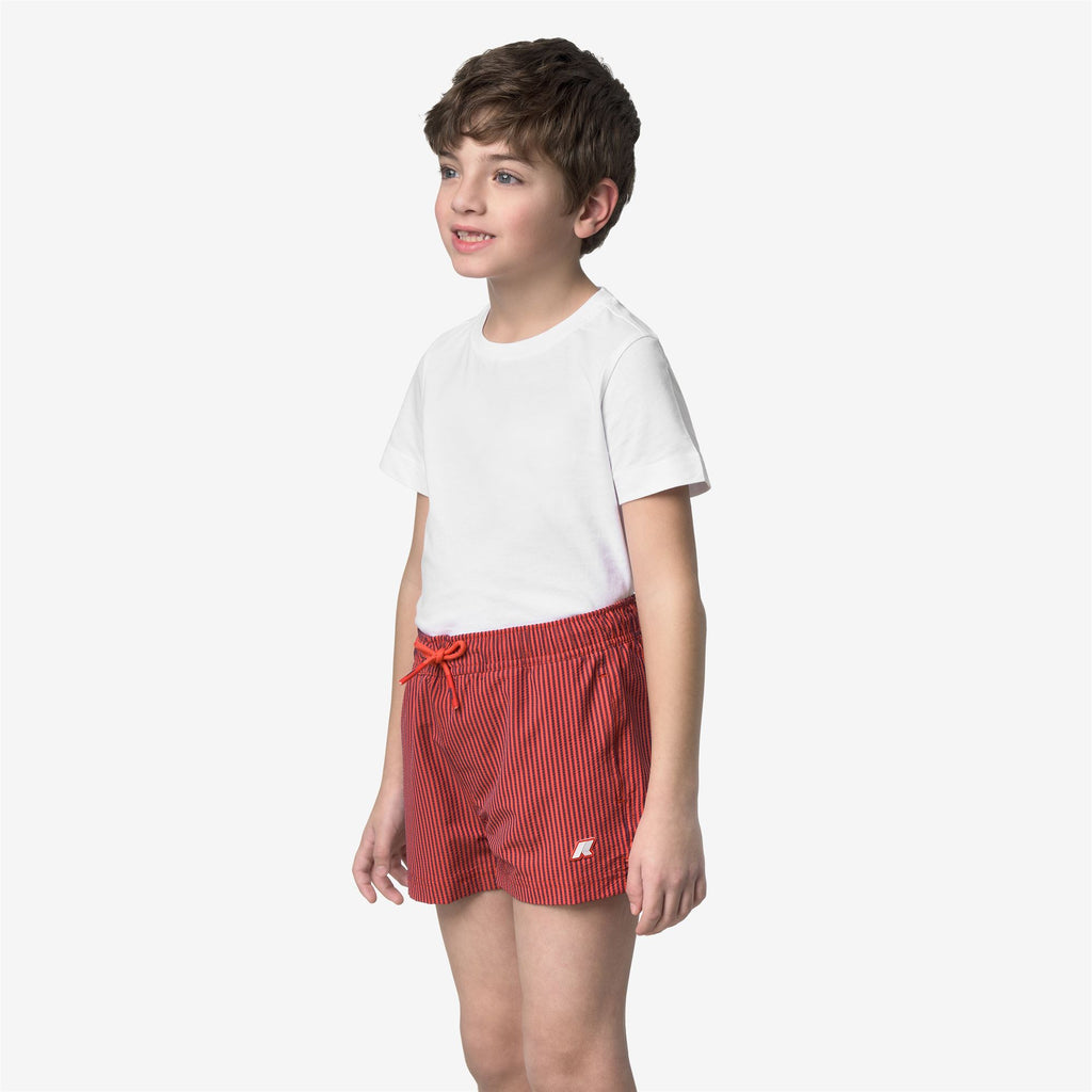 Bathing Suits_Boy_P. HAZEL STRIPES BEACH_Swimming Trunks_Blue Insignia - Red Poppy - Commercial 5