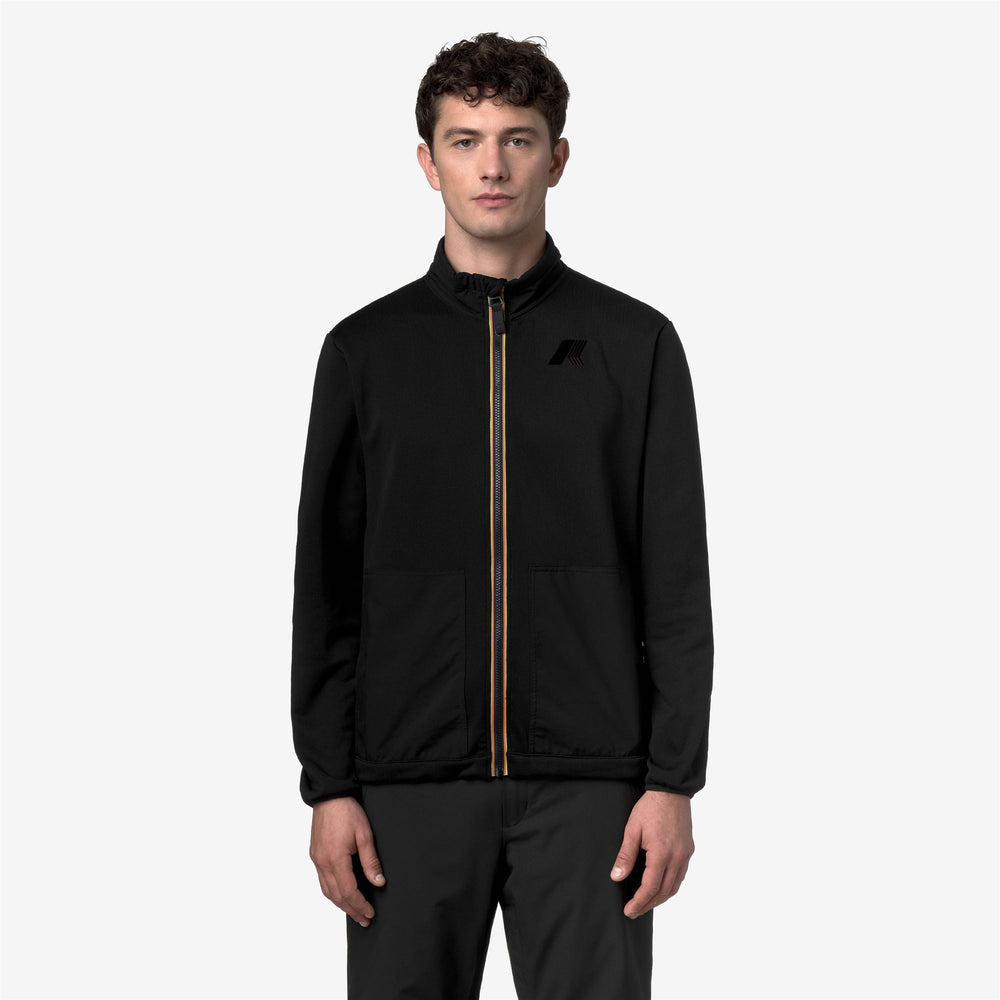 Fleece_MAN_BOURG POLAR_Jacket_Black Pure - DressedBack