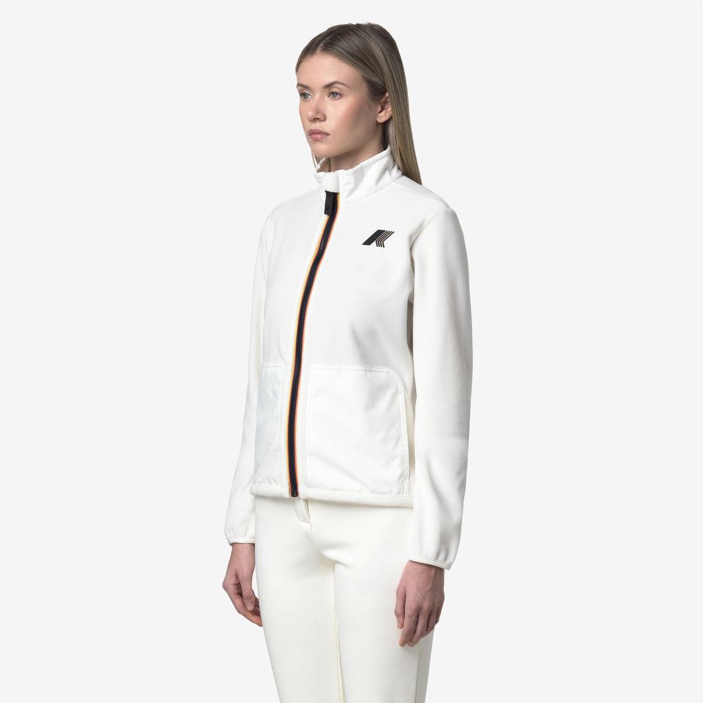 Fleece_WOMAN_BRESSE POLAR_Jacket_White Gardenia - Commercial 5