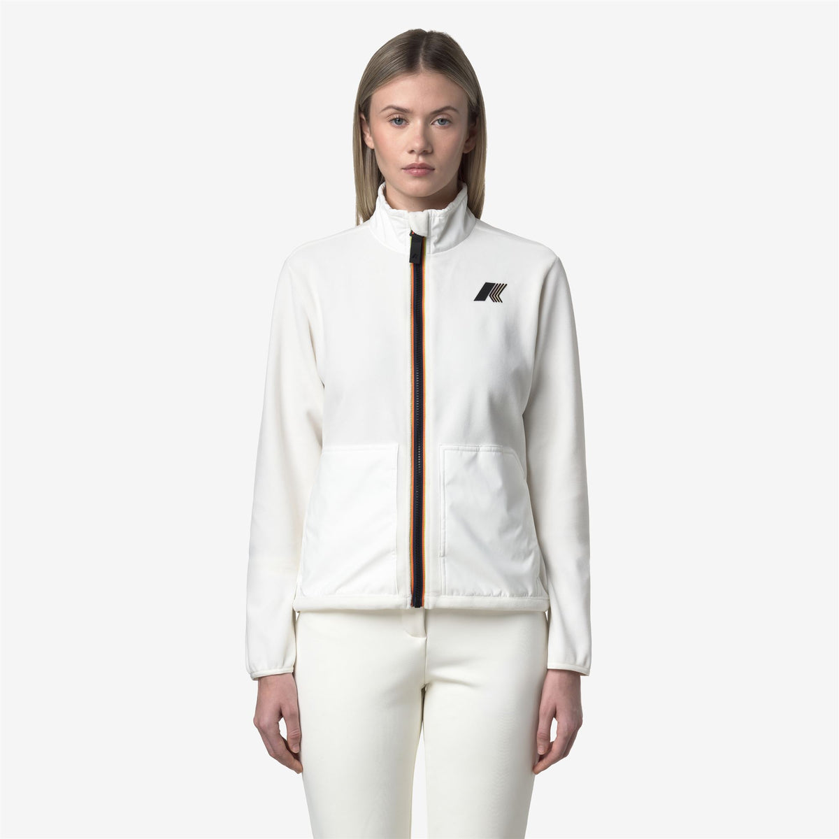 Fleece_WOMAN_BRESSE POLAR_Jacket_White Gardenia - Commercial 4