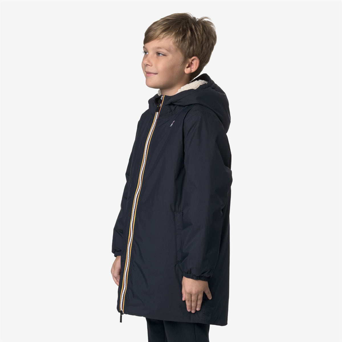 Jackets_KID UNISEX_P. LE VRAI 4.0 EIFFEL ORSETTO_3/4 Length_Blue Depth - Commercial 2