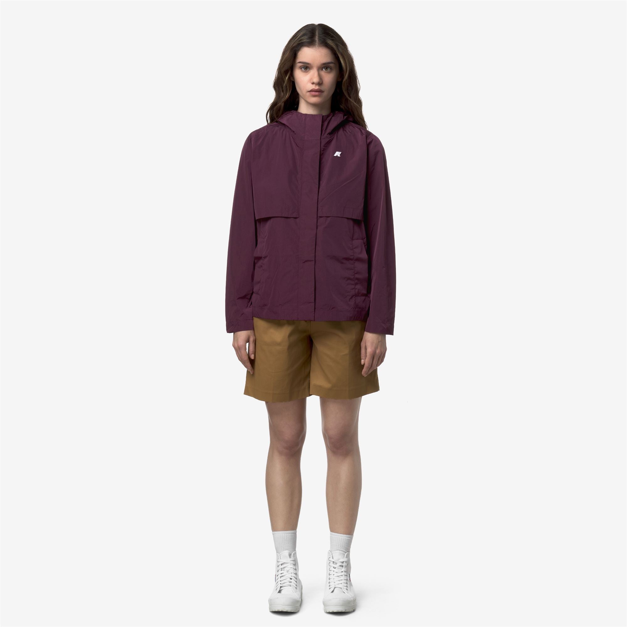 Jackets_Woman_SOPHILE SATIN GLASS_Short_Violet Mauve Wine - Commercial 4
