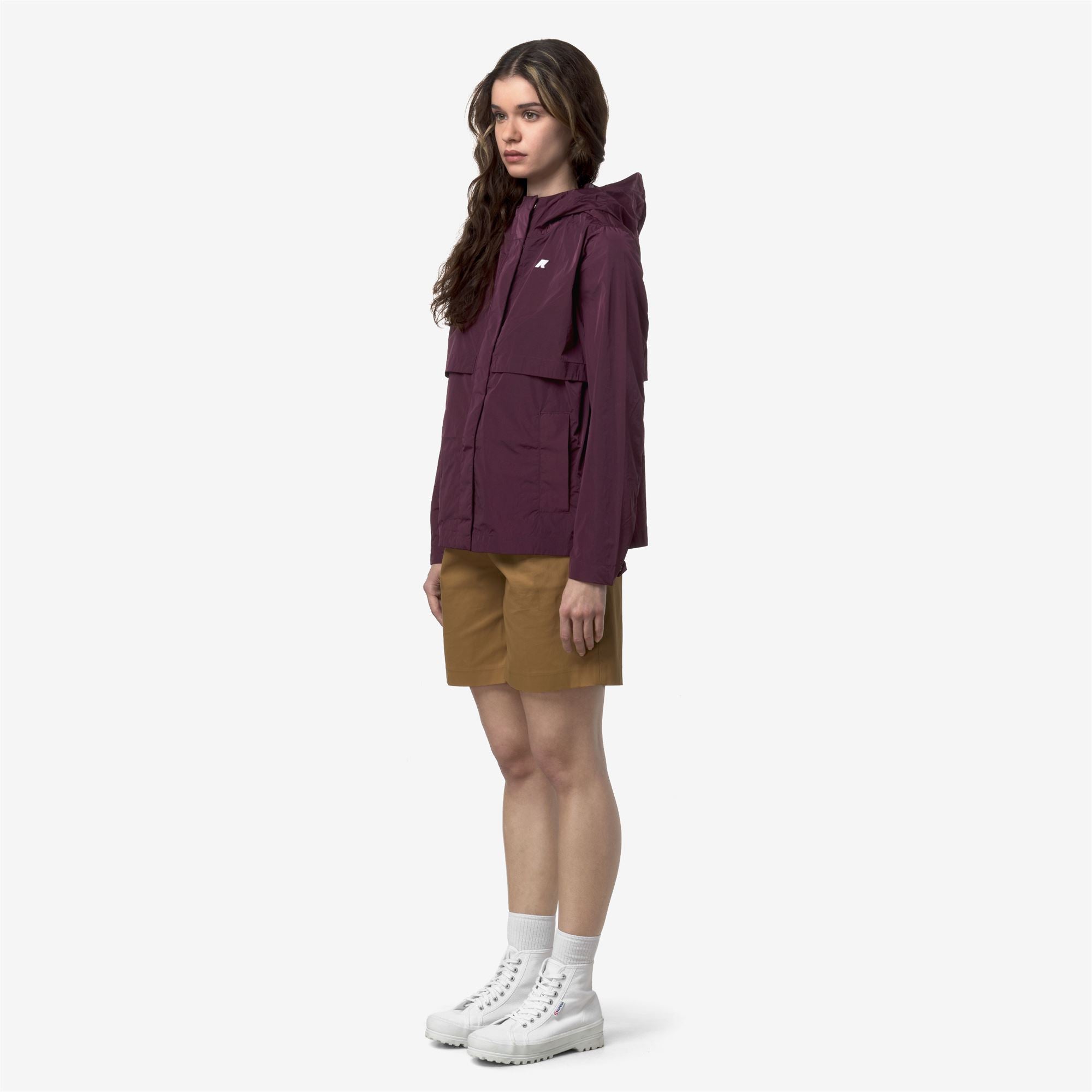 Jackets_Woman_SOPHILE SATIN GLASS_Short_Violet Mauve Wine - Commercial 5