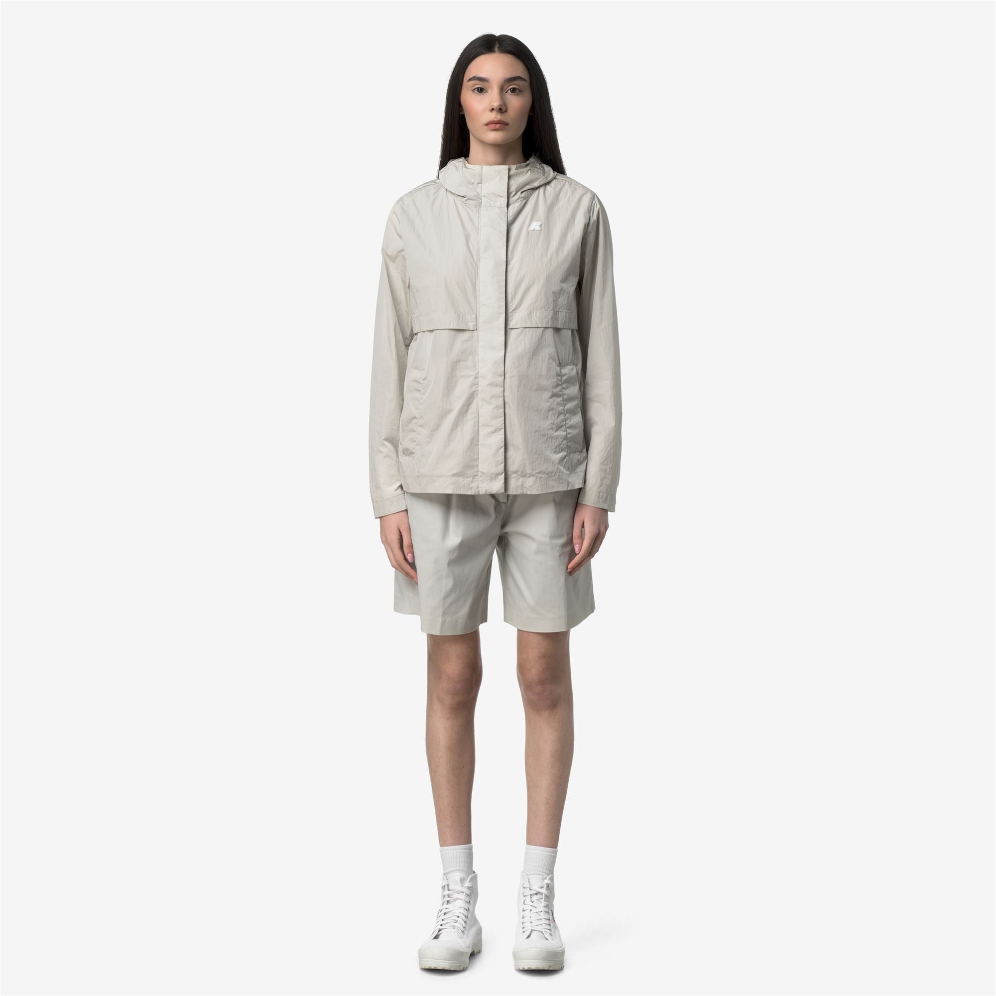 Jackets_Woman_SOPHILE SATIN GLASS_Short_BEIGE LT - Commercial 4