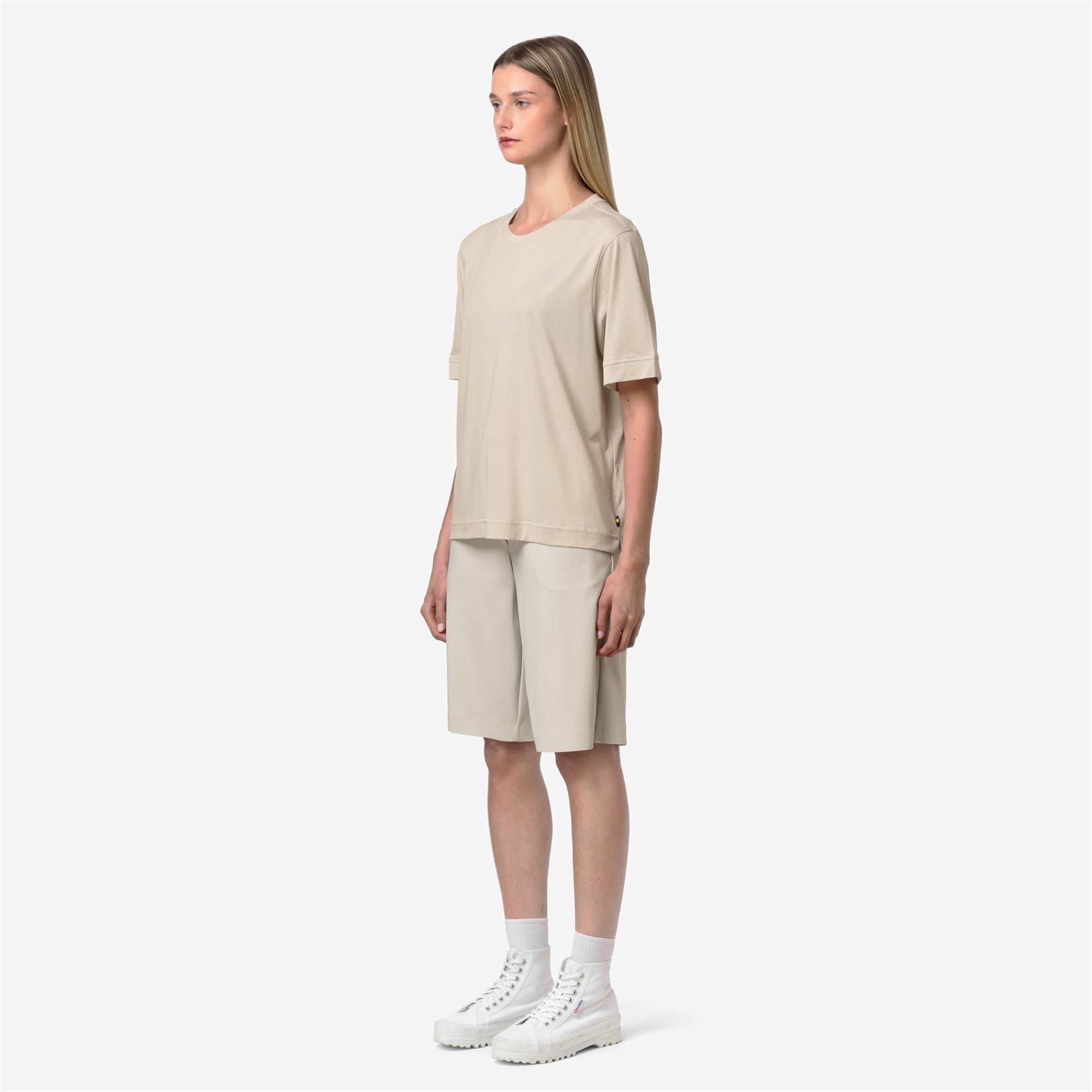 T-Shirts & Top_Woman_GABILLOU COTTON SILK_T-Shirt_BEIGE LT - Commercial 5