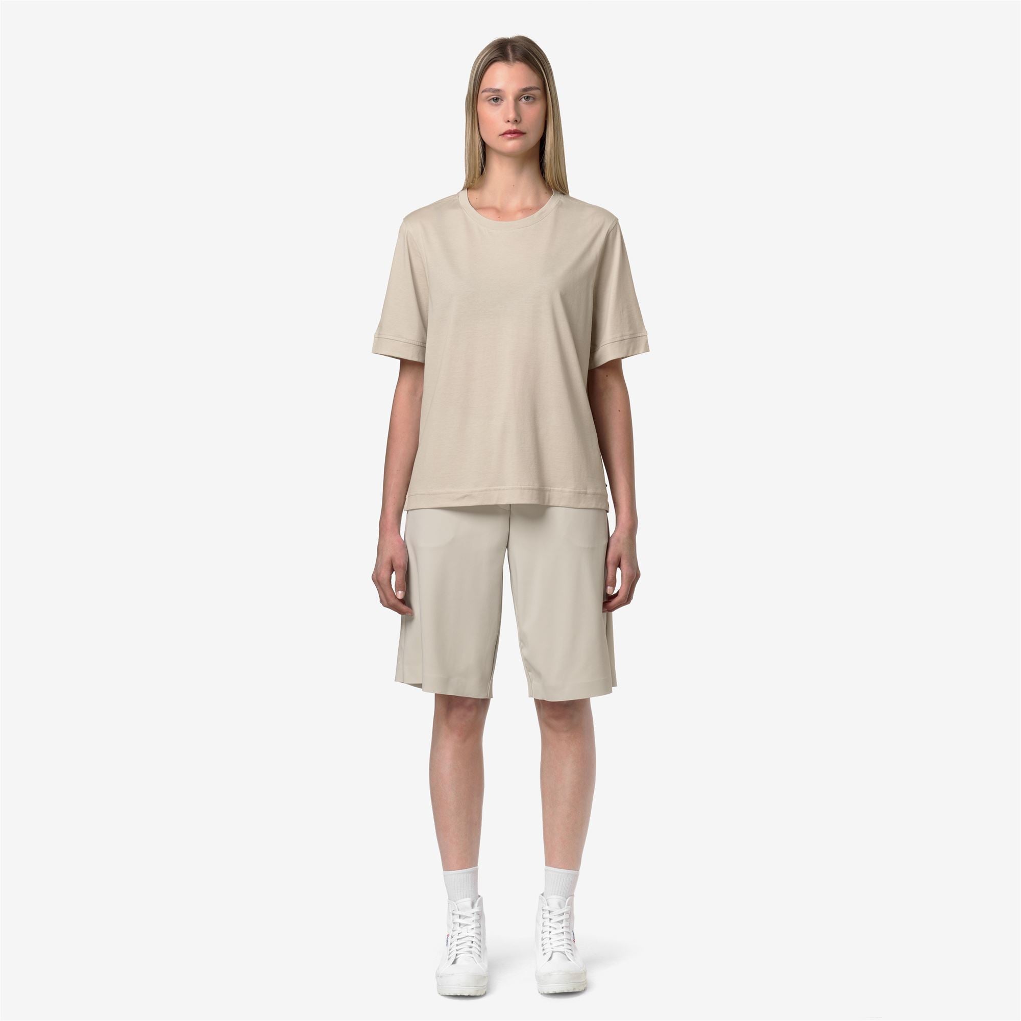T-Shirts & Top_Woman_GABILLOU COTTON SILK_T-Shirt_BEIGE LT - Commercial 4