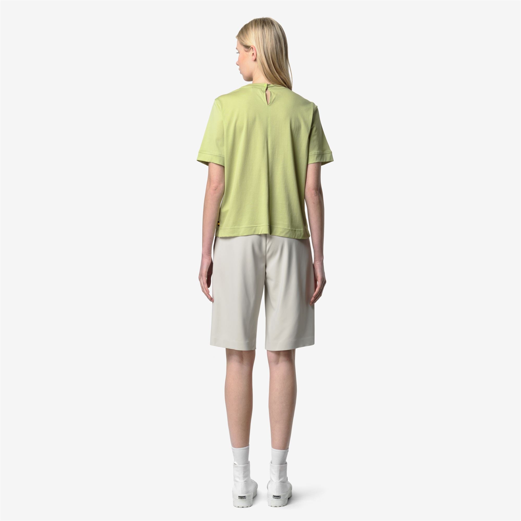 T-Shirts & Top_Woman_GABILLOU COTTON SILK_T-Shirt_Green Dk Lime - Commercial 6