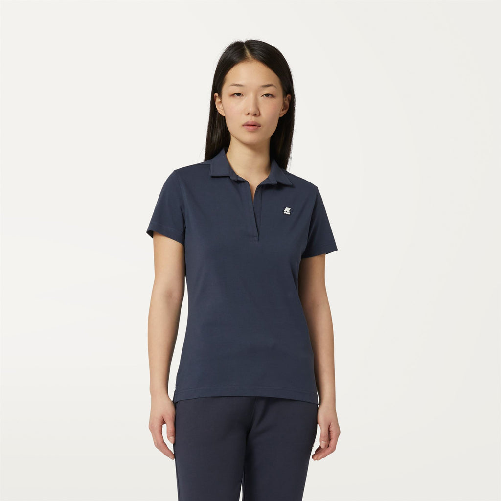Polo Shirts_WOMAN_CHARLETTE_Polo_Blue Depth - Commercial 4