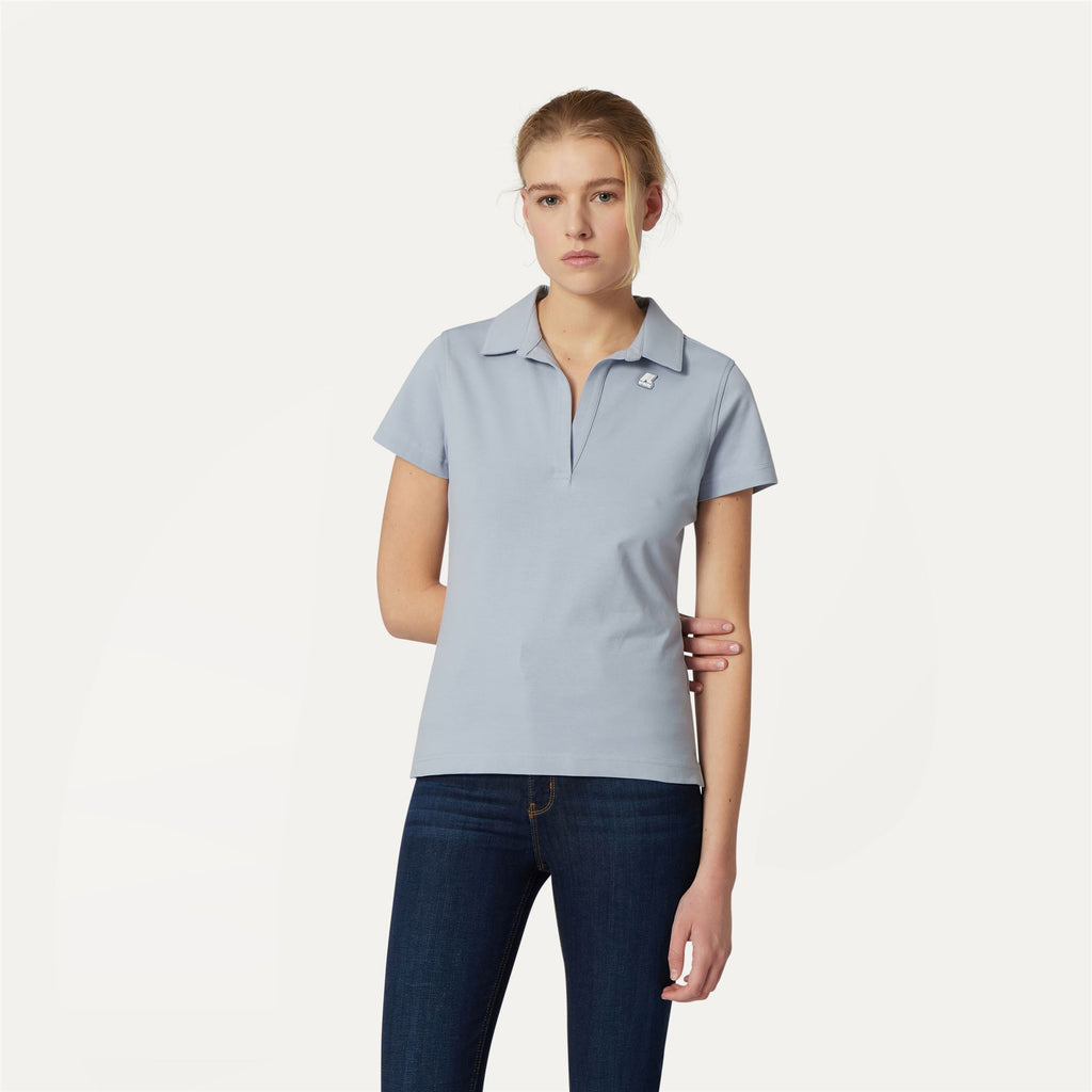 Polo Shirts_WOMAN_CHARLETTE_Polo_AZURE BLIZZARD - Commercial 4