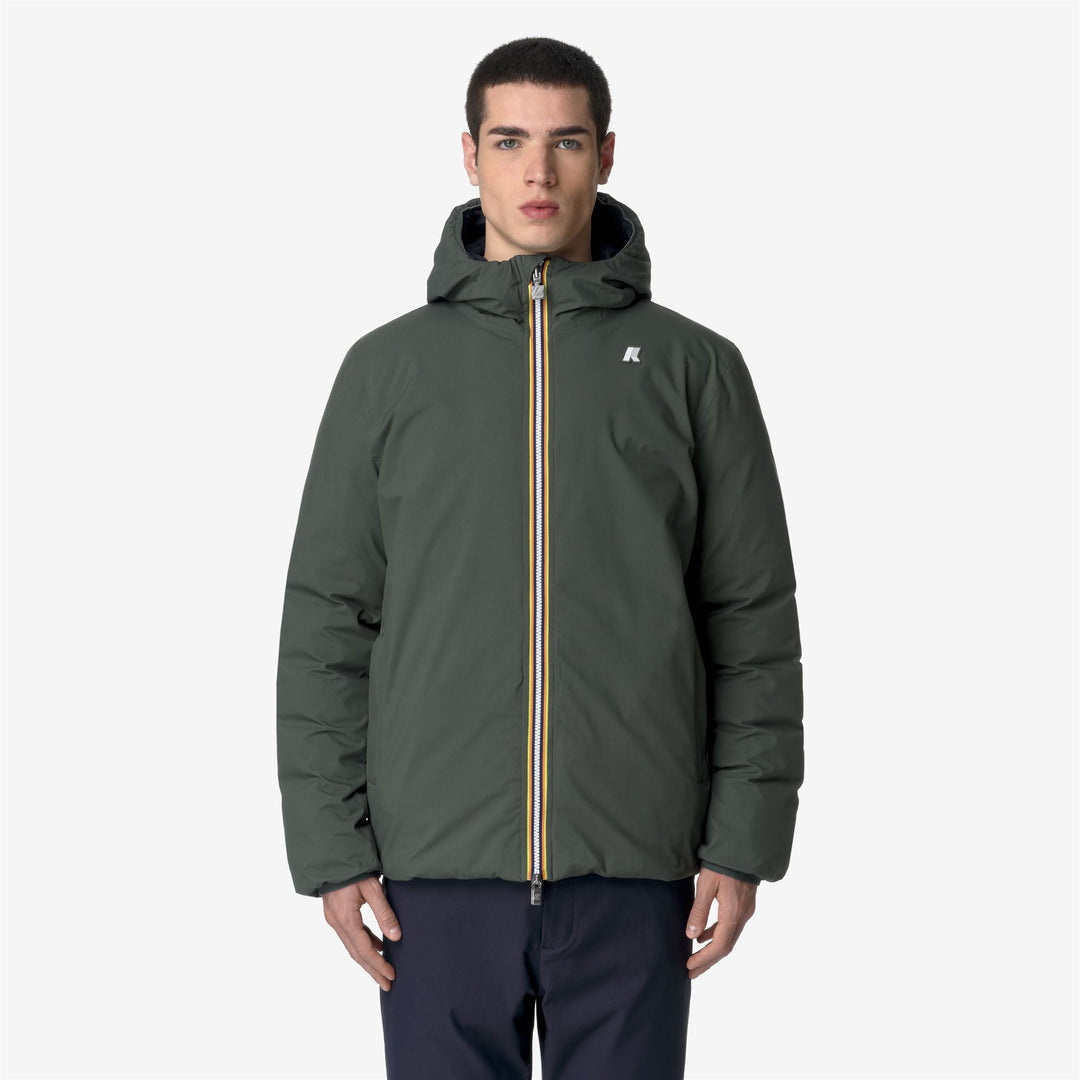 Jackets_MAN_JACK ST THERMO DOUBLE_Short_GREEN BLACKISH  - Blue Depth - DressedBack