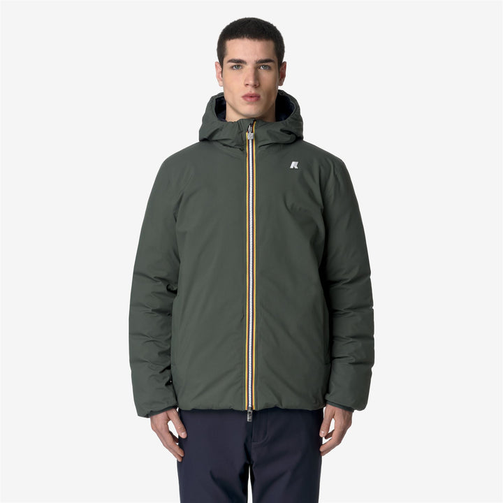 Jackets_MAN_JACK ST THERMO DOUBLE_Short_GREEN BLACKISH  - Blue Depth - DressedBack