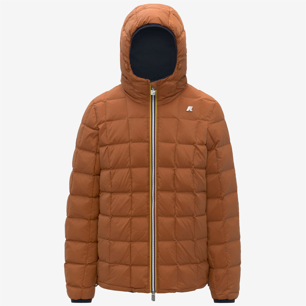 Jackets_MAN_JACK ST THERMO DOUBLE_Short_Blue Depth - Orange Adobe - DressedFront