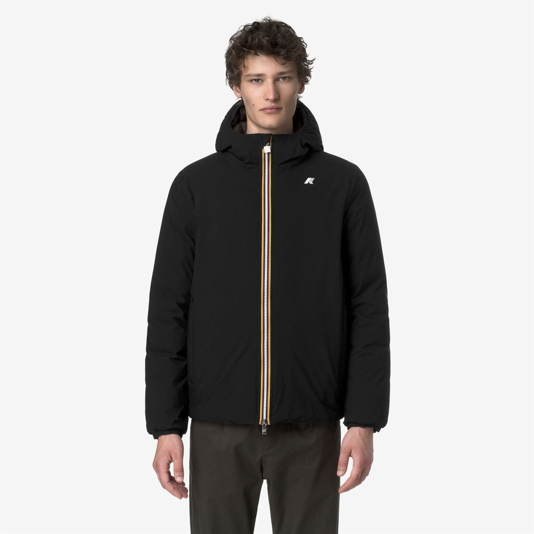 Jackets_MAN_JACK ST THERMO DOUBLE_Short_Black Pure - Black Olive - DressedBack