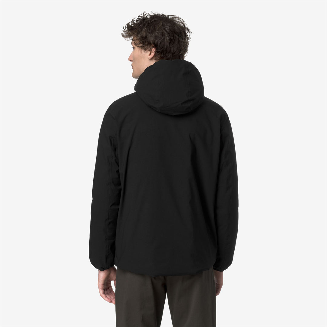 Jackets_MAN_JACK ST THERMO DOUBLE_Short_Black Pure - Black Olive - DressedFrontDouble