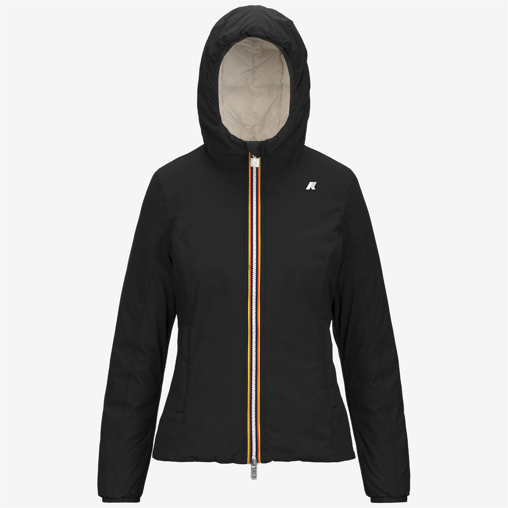 Jackets_WOMAN_LILY ST THERMO DOUBLE_Short_Black Pure - White Gardenia - Commercial 1