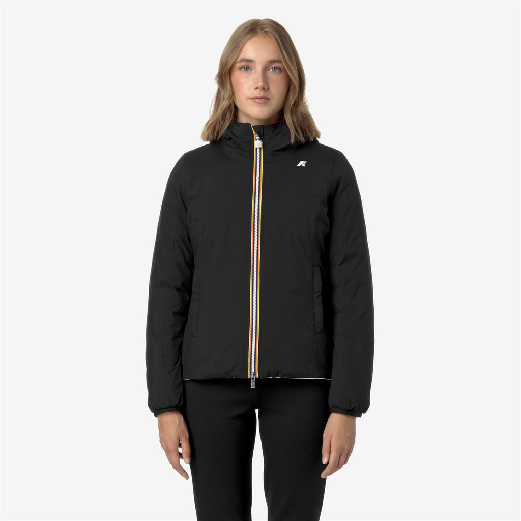 Jackets_WOMAN_LILY ST THERMO DOUBLE_Short_Black Pure - White Gardenia - Commercial 3