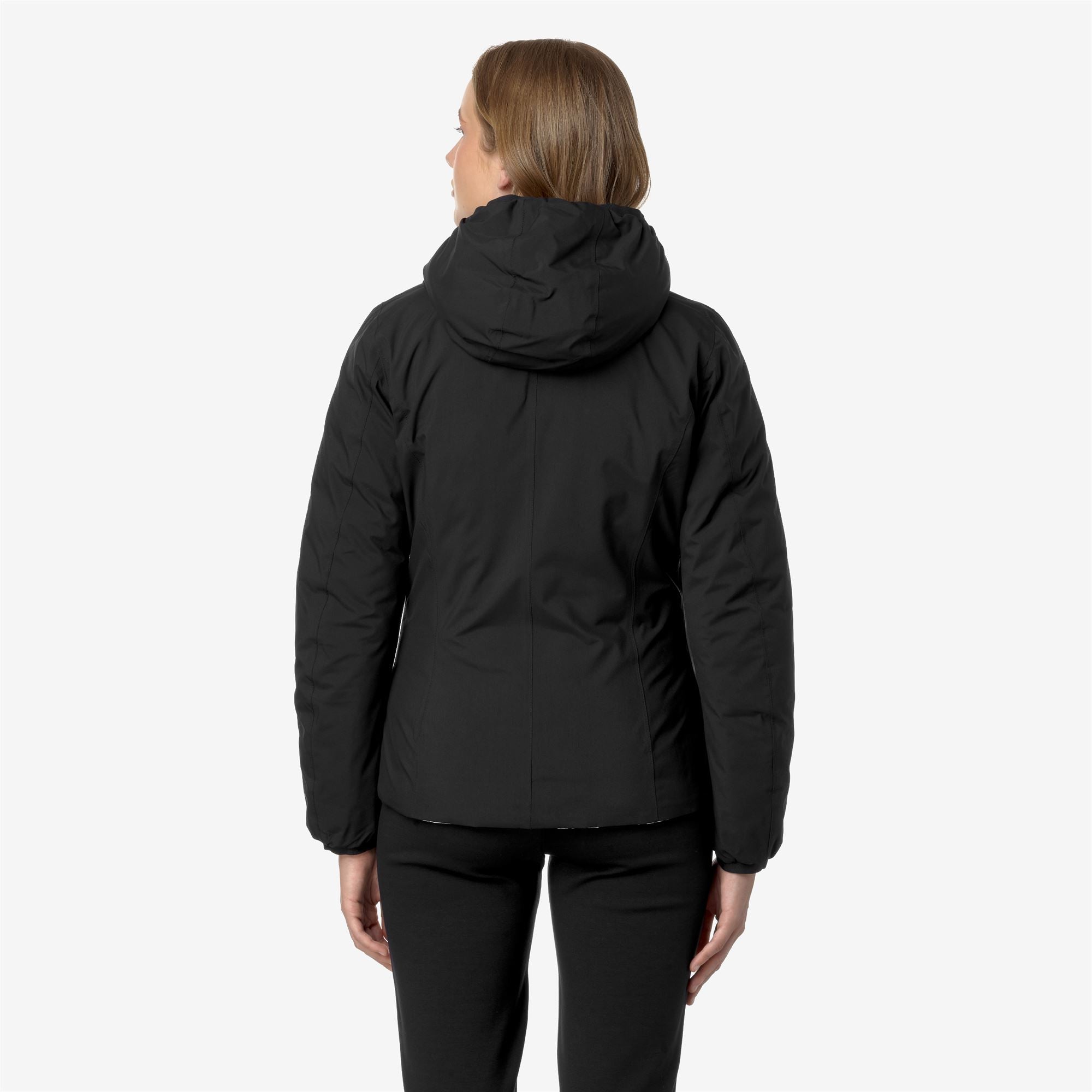 Jackets_WOMAN_LILY ST THERMO DOUBLE_Short_Black Pure - White Gardenia - Commercial 6