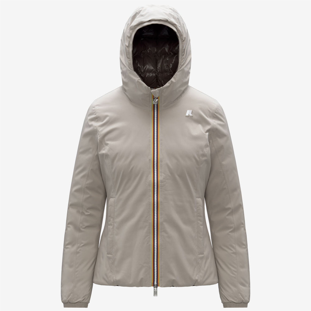 Jackets_WOMAN_LILY ST THERMO DOUBLE_Short_Beige Cashmere - Black Olive - Photo