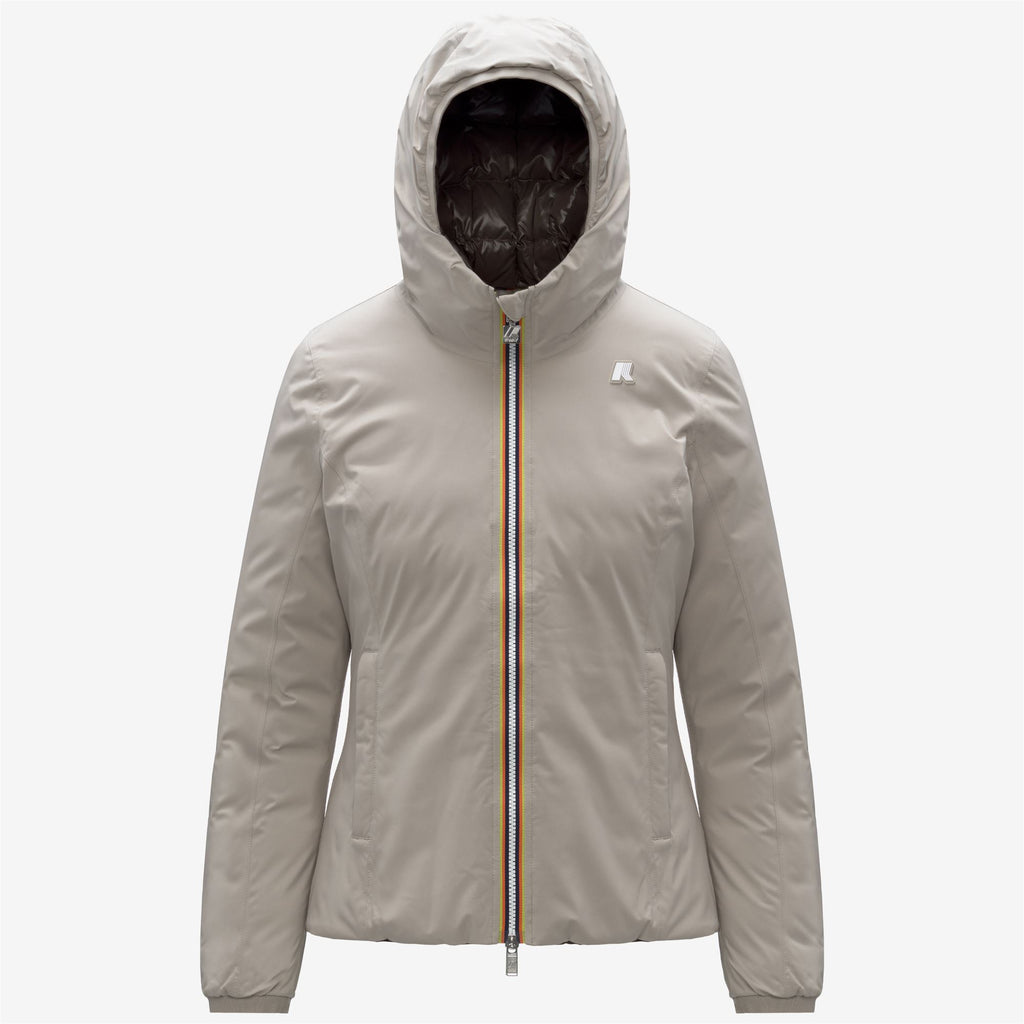 Jackets_WOMAN_LILY ST THERMO DOUBLE_Short_Beige Cashmere - Black Olive - Commercial 1