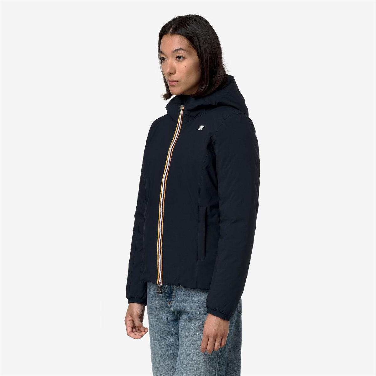 Jackets_Woman_LILY ST THERMO DOUBLE_Short_Blue Depth - Beige Khaki - Commercial 5